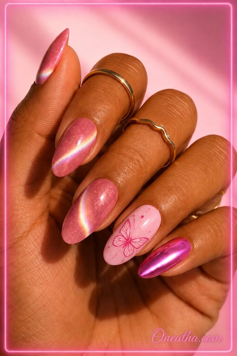 26 Pink Chrome Butterfly Nail Designs That Look Glossy, Feminine & Luxe ChatGPT Image Jul 15, 2026, 08_47_34 PM