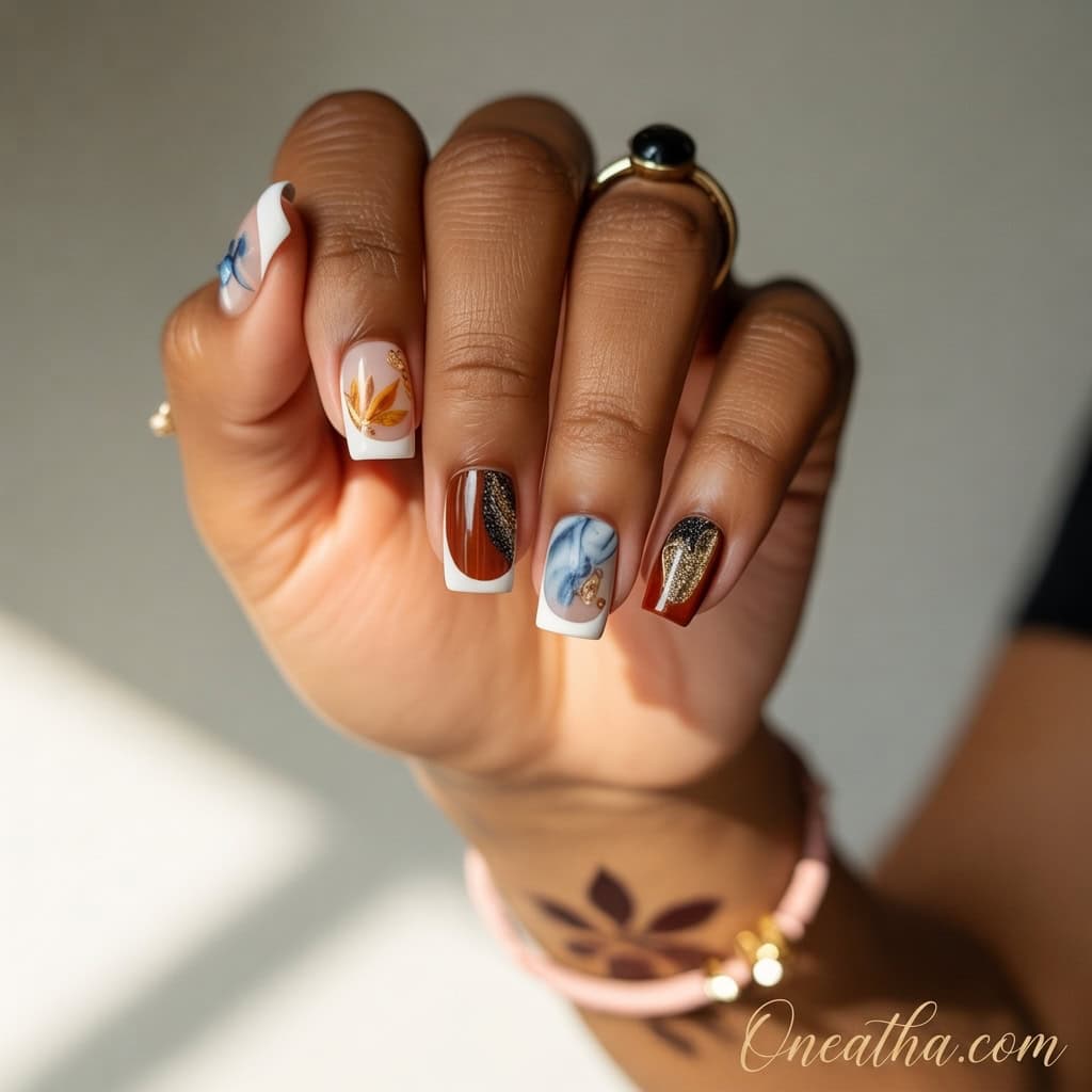 Stunning baddie nail design with polished luxury finish, bold stylish nails by Oneatha.