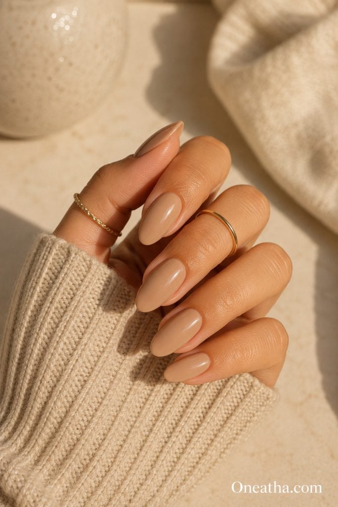 Sand nude nails by Oneatha