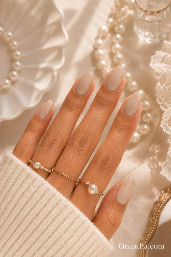 Beige nails by Oneatha
