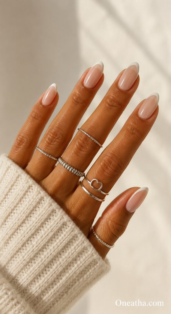 French tip nails by Oneatha