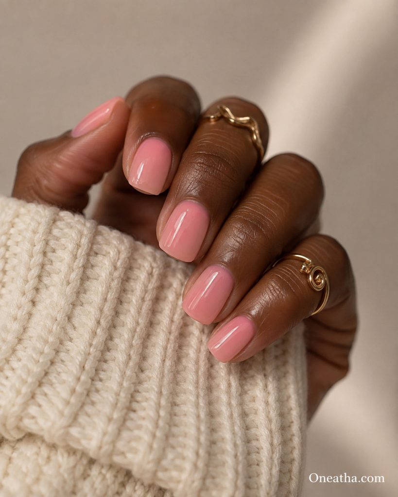 Pink nails by Oneatha