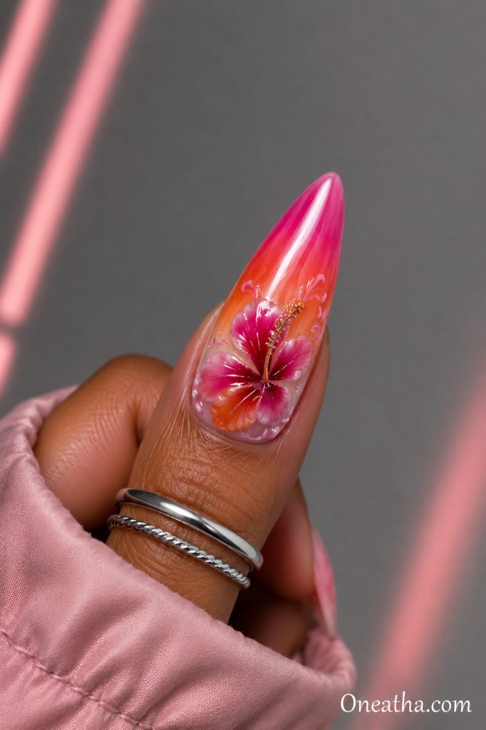 Summer sunset nails by Oneatha