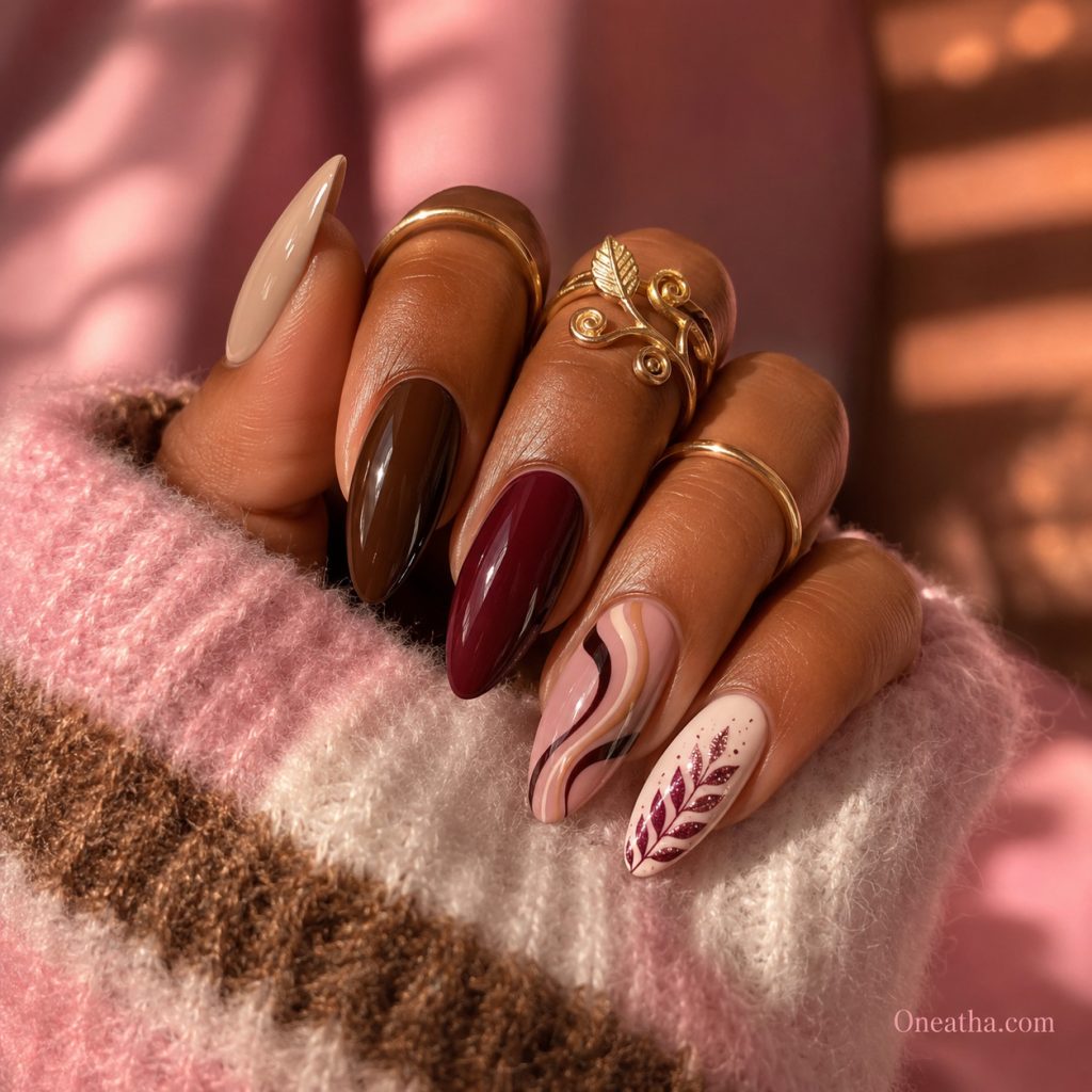 Pretty Autumn Nails By The Nail Legend Oneatha.