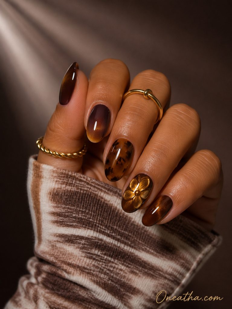 Fall nails by Oneatha.