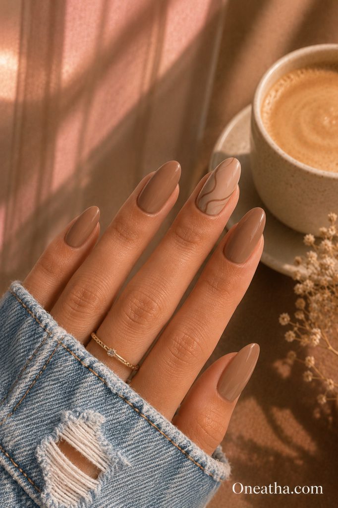 Light Brown nails by Oneatha.