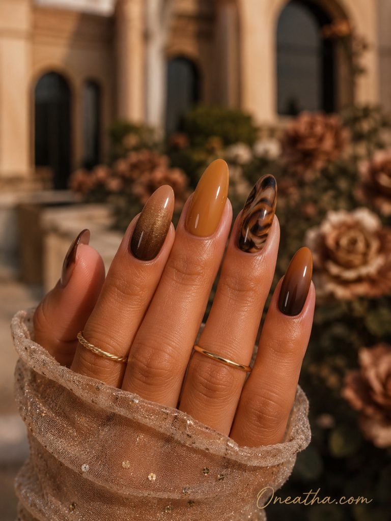 Brown Nails By Oneatha.