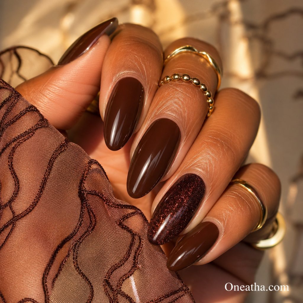 Brown Nails By Oneatha.