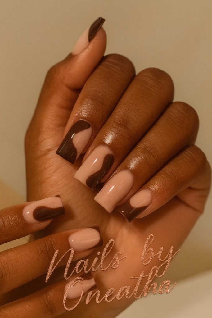 Mocha Brown Acrylic Nails By Oneatha