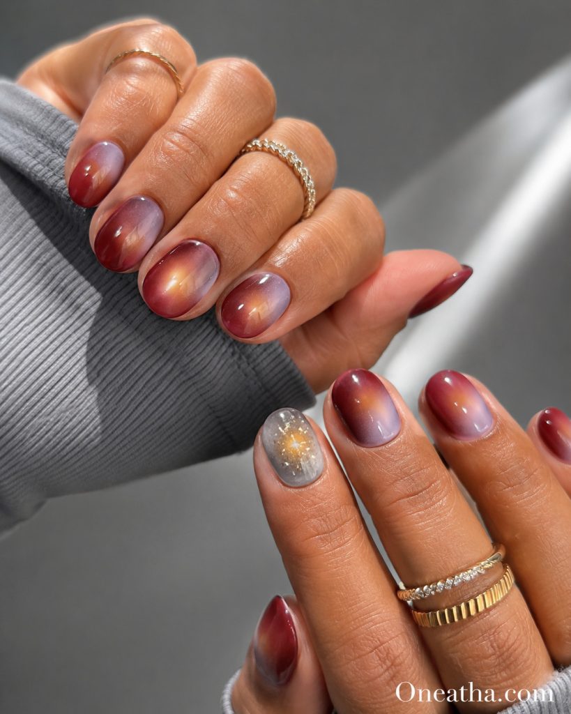Short Aura Nails By Oneatha.