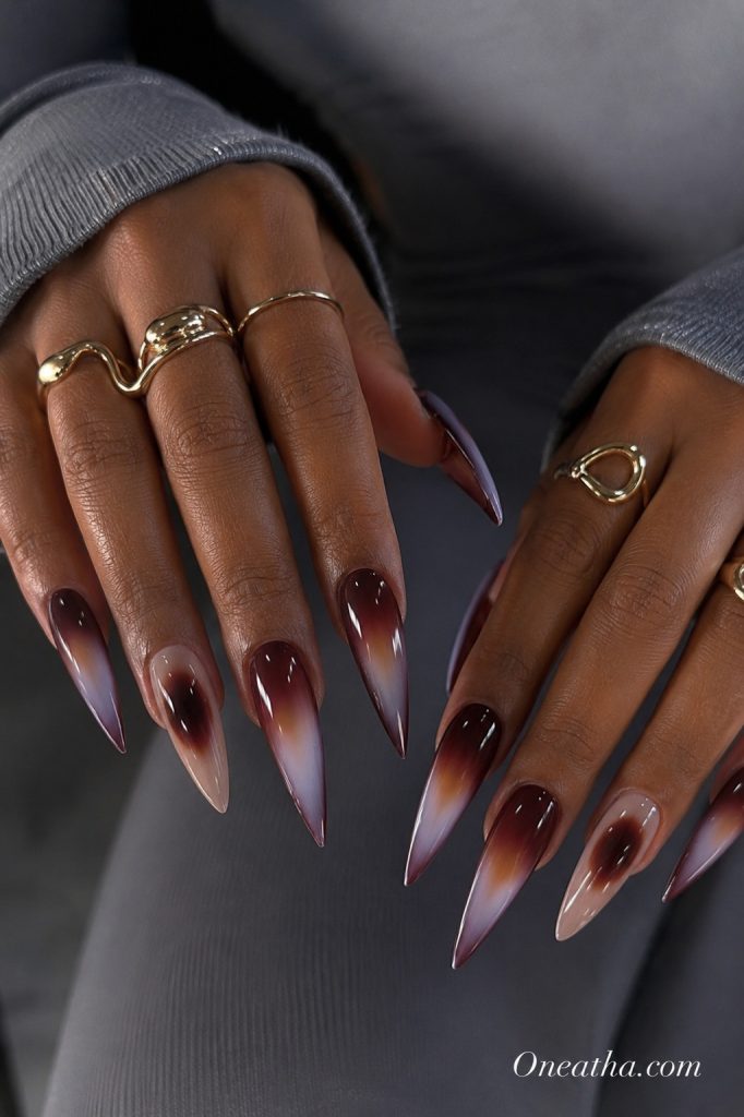 Fall aura nails by Oneatha