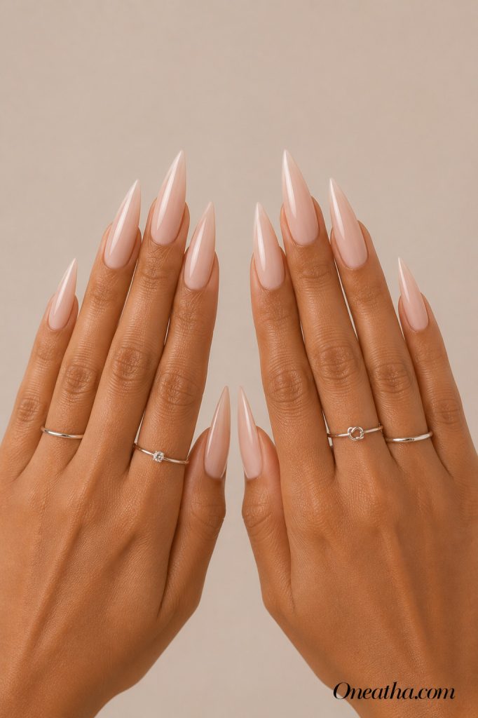 Pink Stiletto Nails By Oneatha.