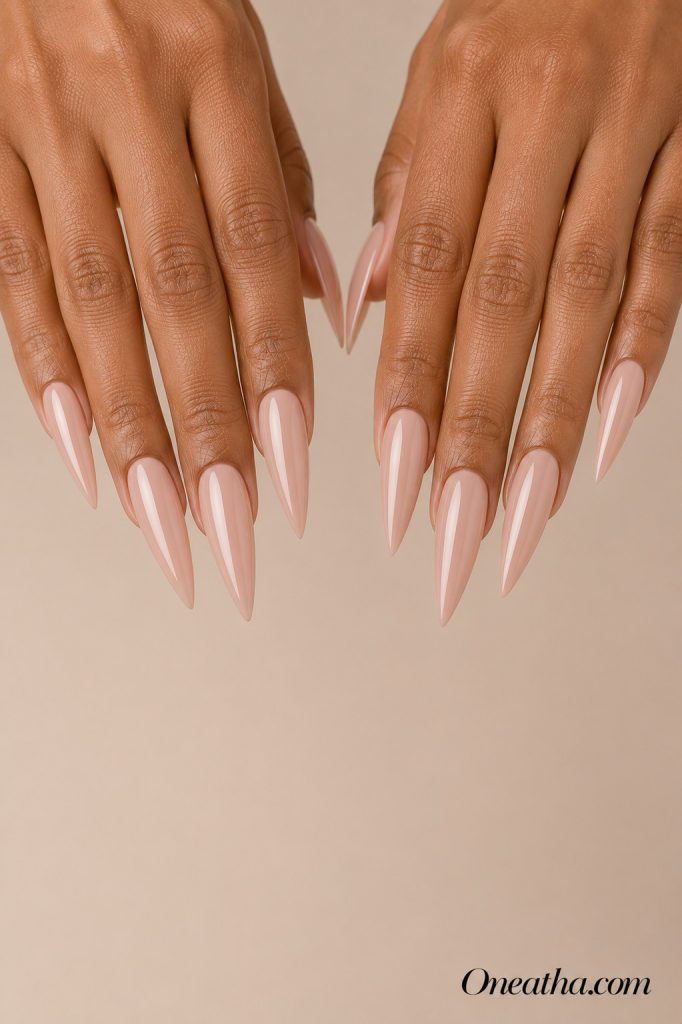 Sheer Pink Nails by Oneatha